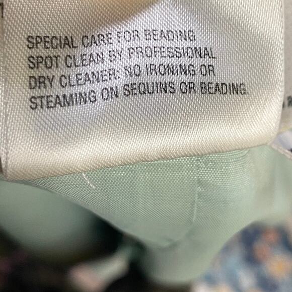 Vintage Daymor Couture Beaded Blazer Lady Jacket Single Button Pastel Mint 16 - Picture 11 of 11